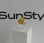 Кольцо 426-2, Серебро 925, Позолота, Янтарь-Лимонный