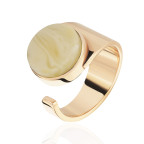 Кольцо 531-1, Серебро 925, Позолота, Янтарь-Пейзажный