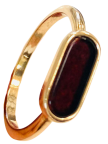Кольцо 534-1, Серебро 925, Позолота, Янтарь-Вишневый