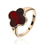 Кольцо 570-1, Серебро 925, Позолота, Янтарь-Вишневый