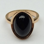 Кольцо 279-1, Серебро 925, Позолота, Янтарь-Вишневый