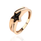 Кольцо 247-2, Серебро 925, Позолота, Янтарь-Вишневый