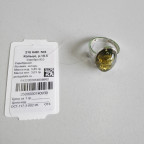 Кольцо 048-1, Серебро 925, Серебрение, Янтарь-Зеленый