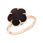 Кольцо 076-1, Серебро 925, Позолота, Янтарь-Вишневый