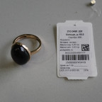 Кольцо 048-1, Серебро 925, Позолота, Янтарь-Вишневый