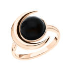 Кольцо 249-2, Серебро 925, Позолота, Янтарь-Вишневый