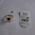 Кольцо 006-1, Серебро 925, Позолота, Янтарь-Вишневый