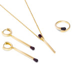 Кольцо 255-1, Серебро 925, Позолота, Янтарь-Вишневый