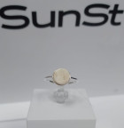 Кольцо 052-4, Серебро 925, Серебрение, Янтарь-Матовый