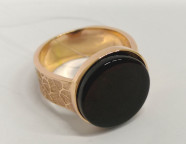 Кольцо 359-2, Серебро 925, Позолота, Янтарь-Вишневый