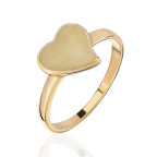 Кольцо 479-1, Серебро 925, Позолота, Янтарь-Матовый