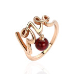 Кольцо 232-2, Серебро 925, Позолота, Янтарь-Вишневый