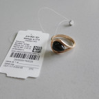 Кольцо 042-1, Серебро 925, Позолота, Янтарь-Вишневый