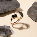 Кольцо 301-1, Серебро 925, Позолота, Янтарь-Вишневый