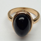 Кольцо 278-1, Серебро 925, Позолота, Янтарь-Вишневый