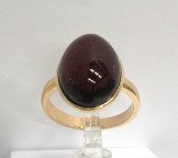 Кольцо 285-1, Серебро 925, Позолота, Янтарь-Вишневый