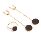 Кольцо 052-1, Серебро 925, Позолота, Янтарь-Вишневый