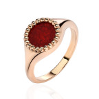 Кольцо 286-1, Серебро 925, Позолота, Янтарь-Вишневый