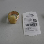 Кольцо 106-1, Серебро 925, Позолота, Янтарь-Матовый