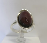 Кольцо 279-1, Серебро 925, Серебрение, Янтарь-Вишневый