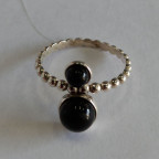 Кольцо 206-1, Серебро 925, Серебрение, Янтарь-Вишневый