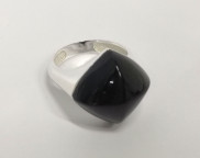 Кольцо 221-1, Серебро 925, Серебрение, Янтарь-Вишневый