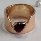 Кольцо 447-2, Серебро 925, Позолота, Янтарь-Вишневый