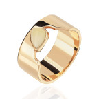 Кольцо 447-2, Серебро 925, Позолота, Янтарь-Матовый