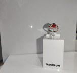 Кольцо 383-1, Серебро 925, Позолота, Янтарь-Красный